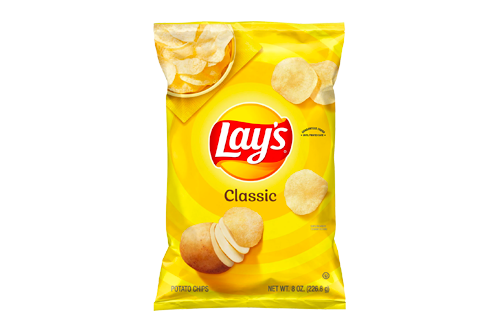 Delicious Lay's Potato Chips, Classic, 8 oz Bag