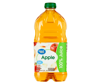 Great Value No Added Sweeteners 100% Apple Juice, 64 Fl. Oz.