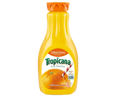 Nutrition Tropicana Orange Juice, No Pulp, 52 Fl Oz