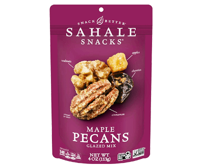 Sahale Snacks Maple Pecans Glazed Mix, Gluten-Free Snack, 4-Ounce Bag