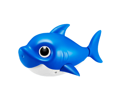 Robo Alive Junior Baby Shark New Silicon Fins Version Swimming Daddy Shark (Blue) by ZURU